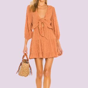 L*SPACE Revolve Cut Out Mini Dress Size Small Boho Gypsy Romantic Whimsy
